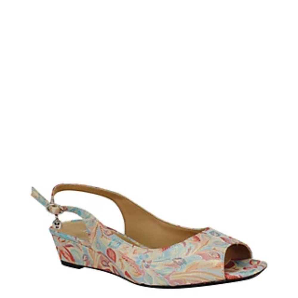 J.Renee,square toe wedge sandal,size 9.5